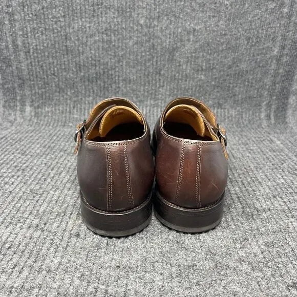 Beckett Simonon Hoyt Double Monk Strap Cap Toe Oxfords Brown Leather Mens 9.5