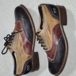 BED I STU Lita Cobbler Oxford Shoes Wingtip Distressed Leather Womens Size 10