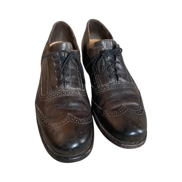 Bed Stu Men’s Brown Leather Wingtip Oxfords Size 13