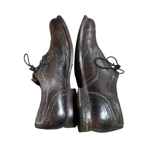 Bed Stu Men’s Brown Leather Wingtip Oxfords Size 13