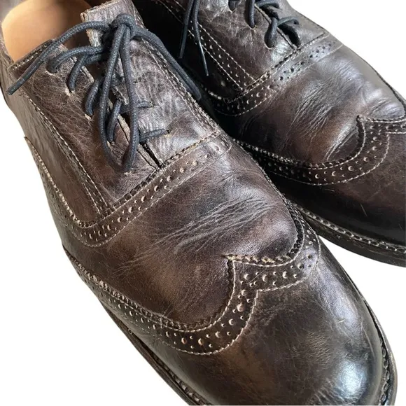 Bed Stu Men’s Brown Leather Wingtip Oxfords Size 13