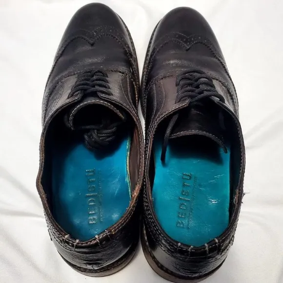 Bed Stu Men's Cobbler Series Distressed Leather Wingtip Oxfords Shoes Size 8.5