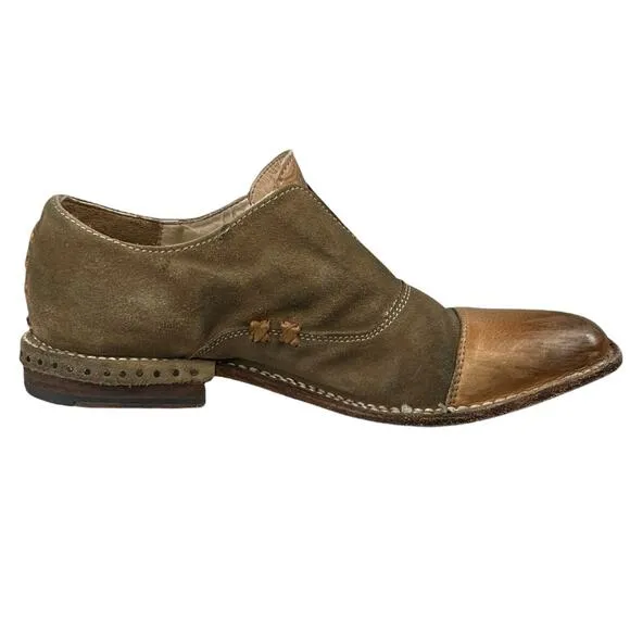 Bed Stu Women's Rose Brown Cap Toe Slip On Oxfords Size US 9.5