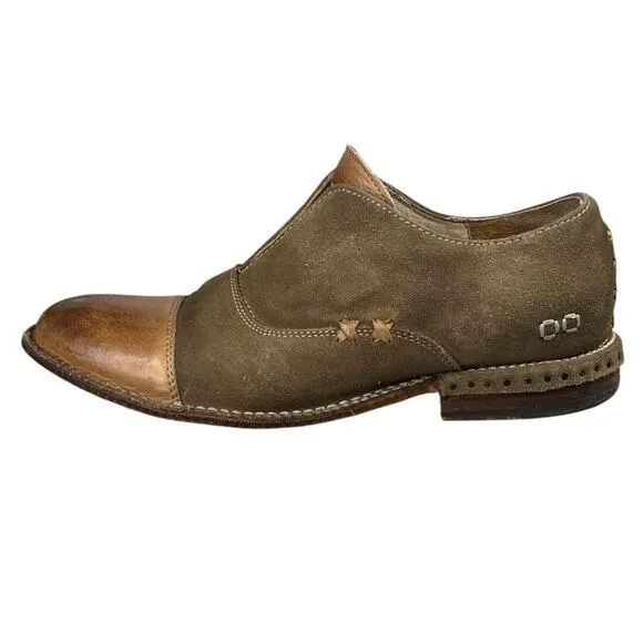 Bed Stu Women's Rose Brown Cap Toe Slip On Oxfords Size US 9.5