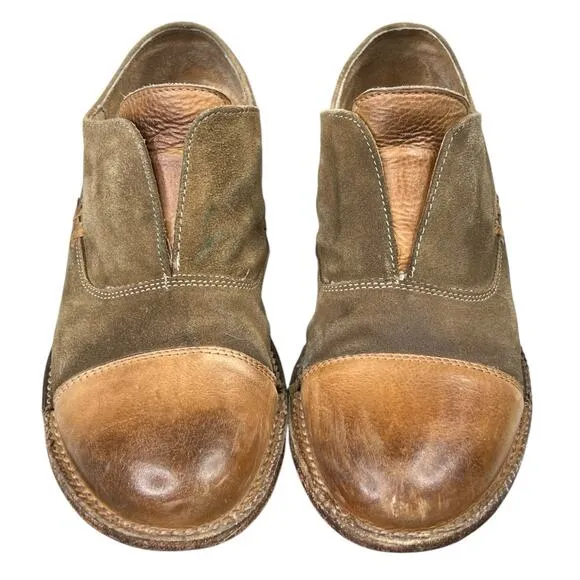 Bed Stu Women's Rose Brown Cap Toe Slip On Oxfords Size US 9.5