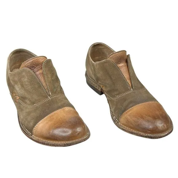 Bed Stu Women's Rose Brown Cap Toe Slip On Oxfords Size US 9.5
