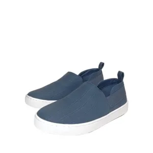 Bella Vita Kiona Sneakers Womens 8 Wide Navy Blue Faux Leather Slip On Sneakers
