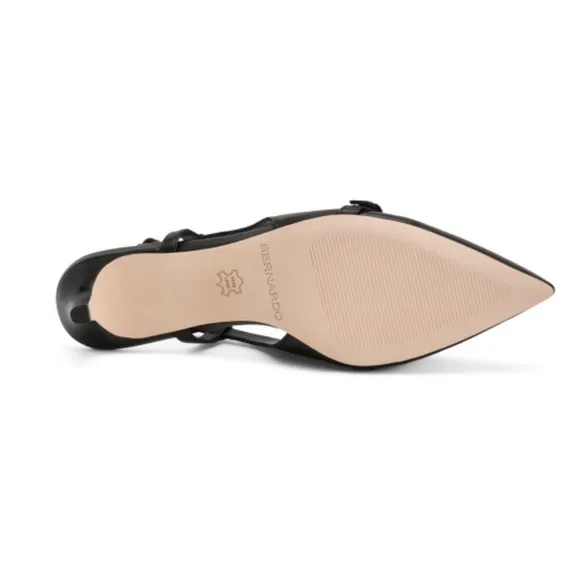 BERNARDO Made In Brazil Patent Leather Marietta Slingback Heels