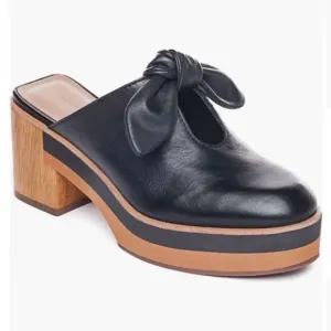 BERNARDO x NORDSTROM | Sadie Mule Clog Slide On Bow Clogs Black Brown | Size 9