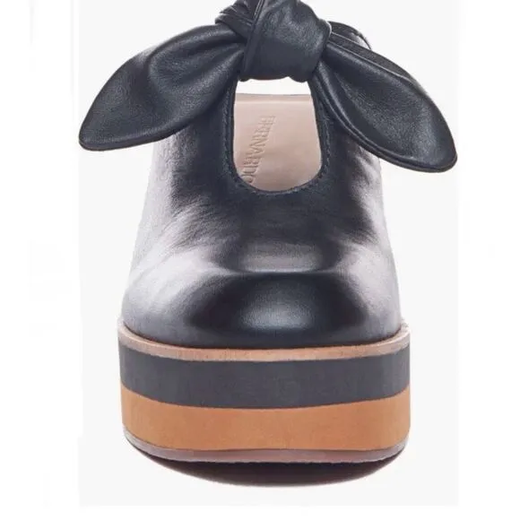 BERNARDO x NORDSTROM | Sadie Mule Clog Slide On Bow Clogs Black Brown | Size 9
