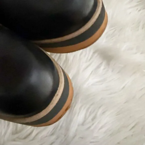 BERNARDO x NORDSTROM | Sadie Mule Clog Slide On Bow Clogs Black Brown | Size 9