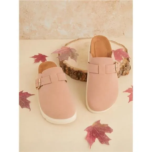 Bestseller Mauve Chunky Platform Bosto Soft Footbed Clogs - Superior Comfort