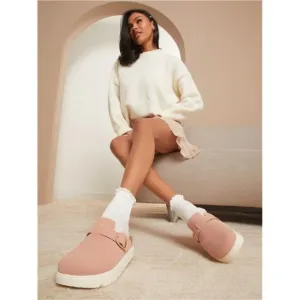 Bestseller Mauve Chunky Platform Bosto Soft Footbed Clogs - Superior Comfort