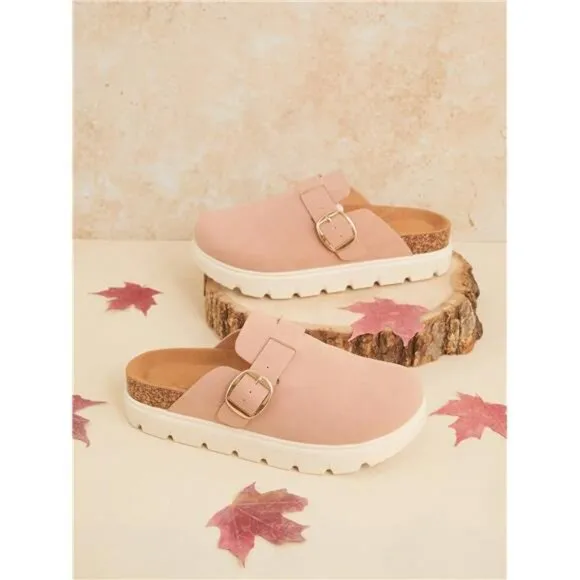 Bestseller Mauve Chunky Platform Bosto Soft Footbed Clogs - Superior Comfort