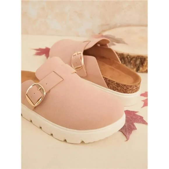Bestseller Mauve Chunky Platform Bosto Soft Footbed Clogs - Superior Comfort