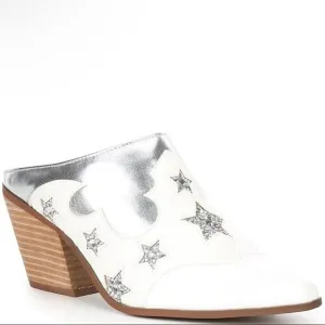 Betsy Johnson Denniss Embellished Patent Western Mules