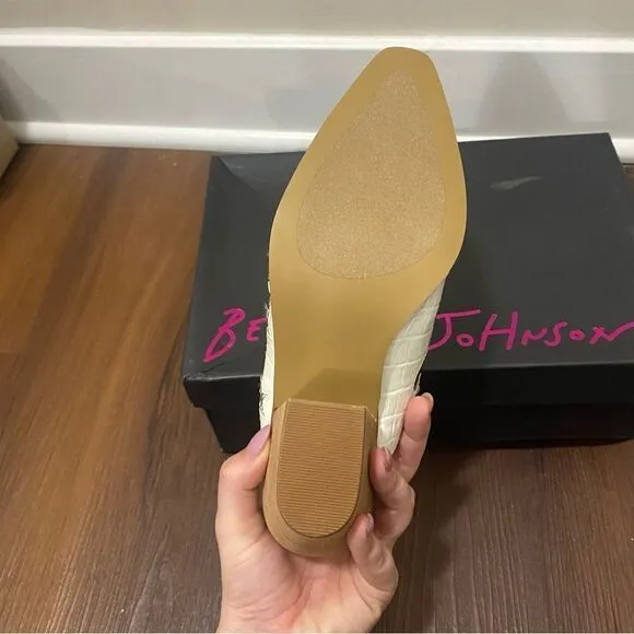 Betsy Johnson Denniss Embellished Patent Western Mules