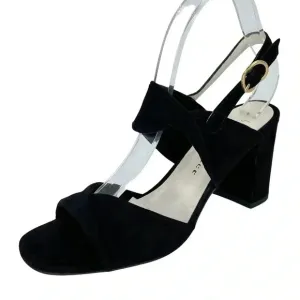 Bettye Muller Angel Black Suede Leather Womens Heels Size 8M EU40