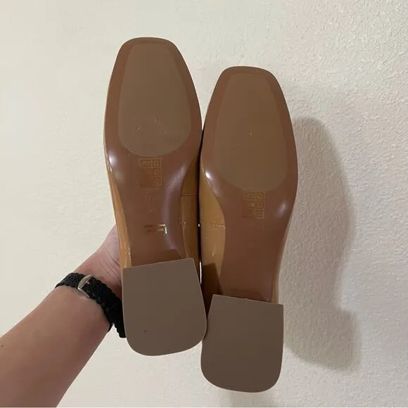 BiBi Lou | Anthropologie tan patent leather ballet heels NEW 11
