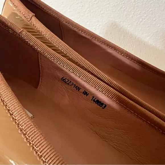 BiBi Lou | Anthropologie tan patent leather ballet heels NEW 11
