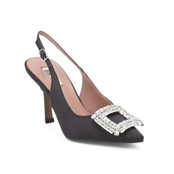 BIBI LOU Black Slingback Heels