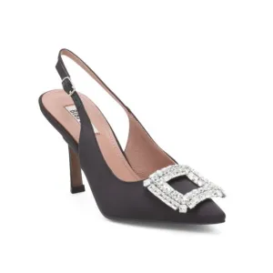 BIBI LOU Black Slingback Heels