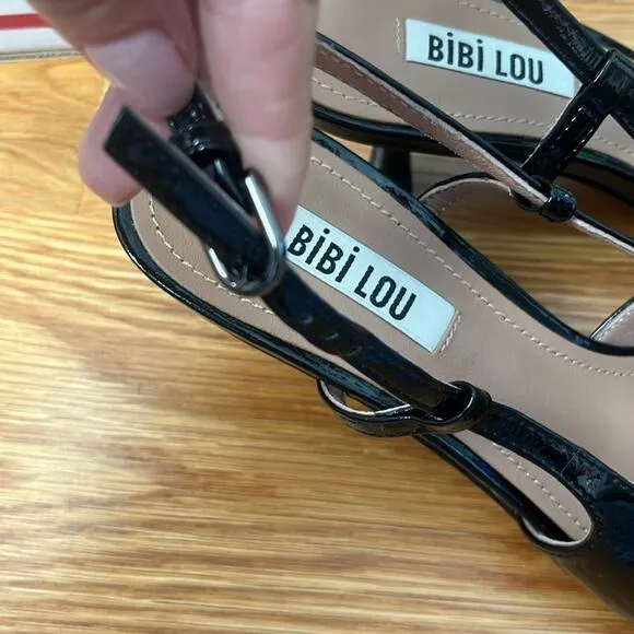 Bibi Lou Robin Patent Leather Kitten Heels