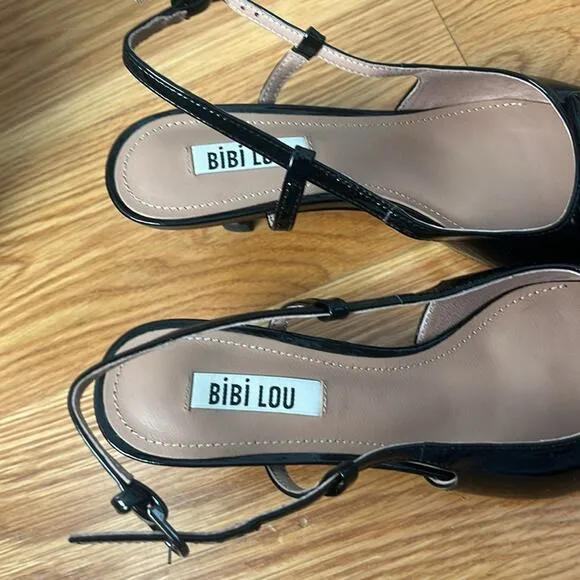 Bibi Lou Robin Patent Leather Kitten Heels