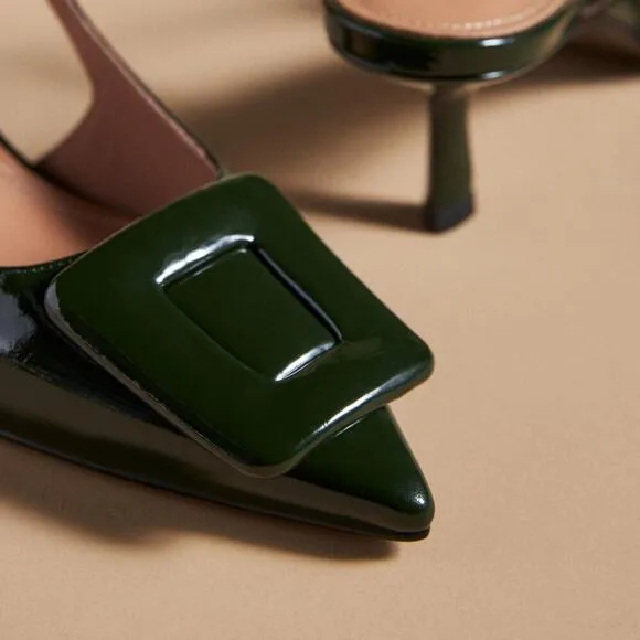 Bibi Lou Robin Patent Leather Kitten Heels
