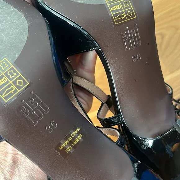 Bibi Lou Robin Patent Leather Kitten Heels