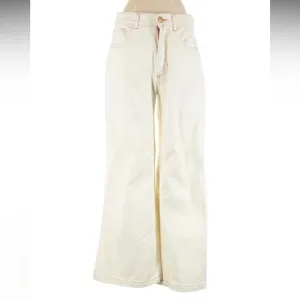 Big Bud Press Limited Wide Leg Denim Jeans Vintage White Size 26