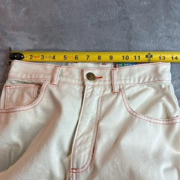 Big Bud Press Limited Wide Leg Denim Jeans Vintage White Size 26