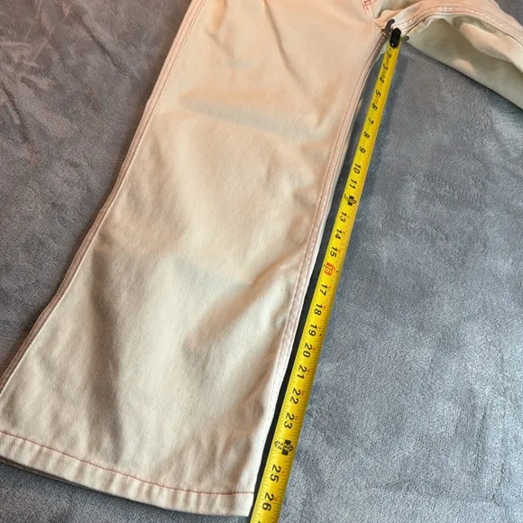 Big Bud Press Limited Wide Leg Denim Jeans Vintage White Size 26