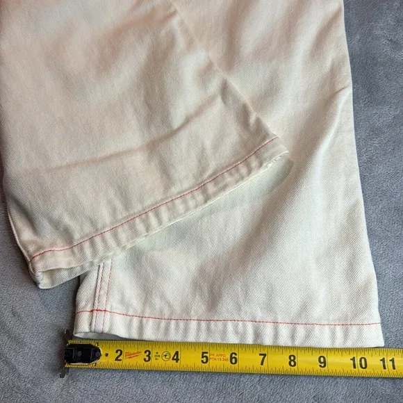 Big Bud Press Limited Wide Leg Denim Jeans Vintage White Size 26