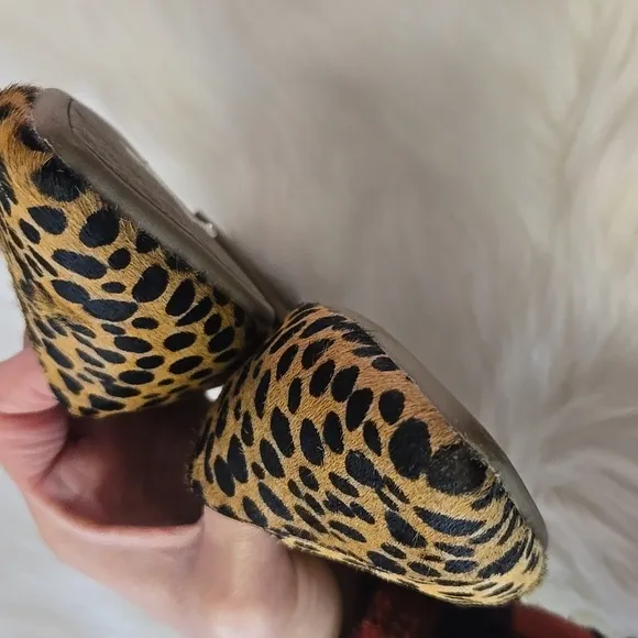Birdies The Swan Mini Cheetah Flat Mules - Size 8.5