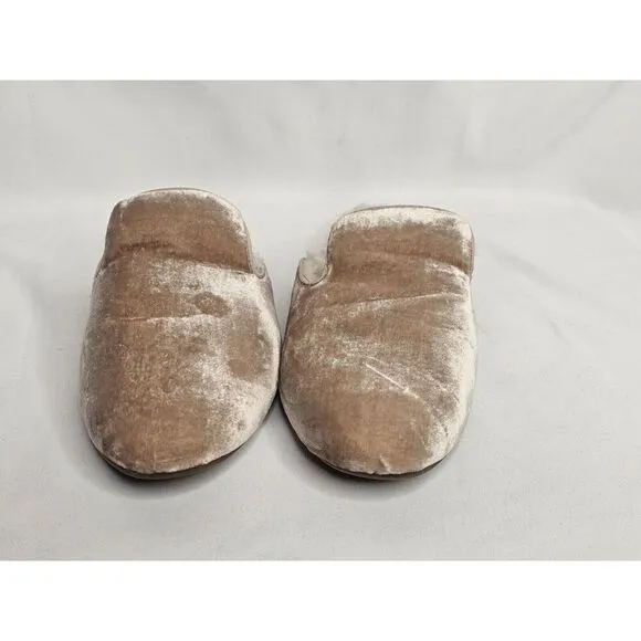 Birdies The Phoebe Womens 9 Slide Mules Cream Velvet Sherpa Faux Fur Slipper