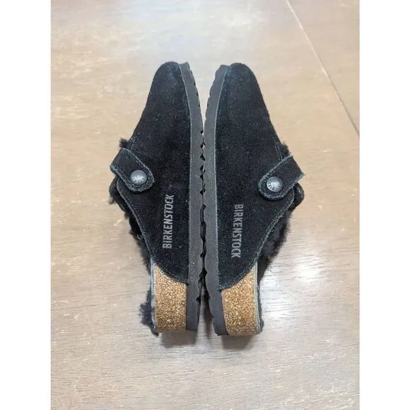 Birkenstock Boston Insulated Clog women's size 36 black slip on suede comfort