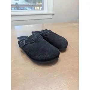 Birkenstock Boston Insulated Clog women's size 36 black slip on suede comfort