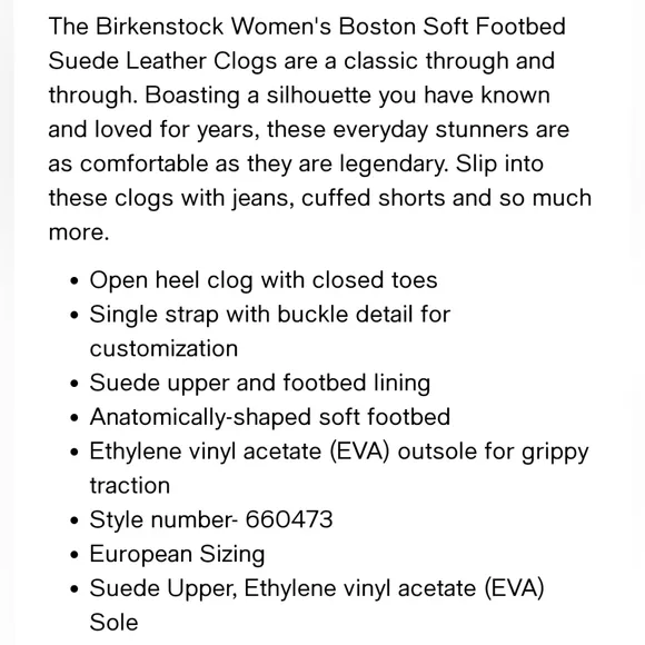 Birkenstock Boston Soft Footbed Suede Clogs Size EU 43 US 10 Mens