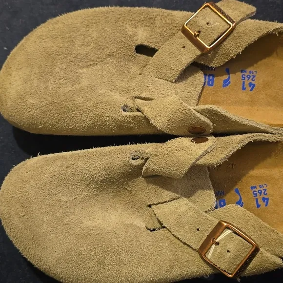 Birkenstock Boston Soft FootbedSuede Leather - Taupe, Retail Price $165.00