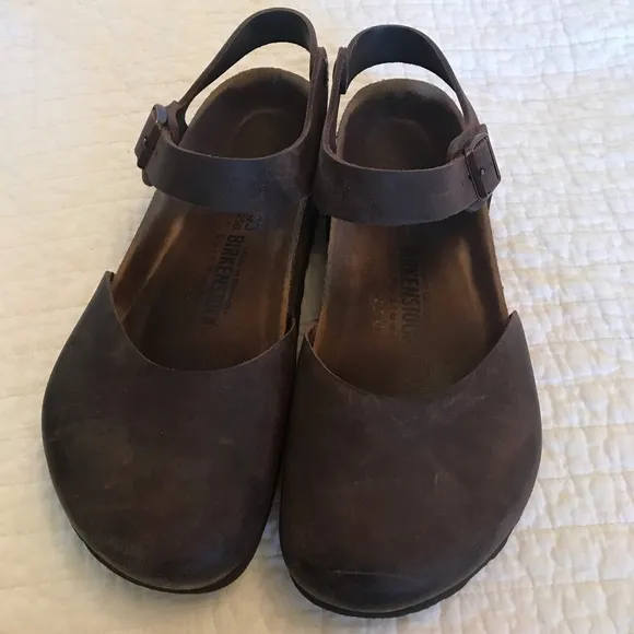 Birkenstock Brown Mules Comfortable Leather Clogs