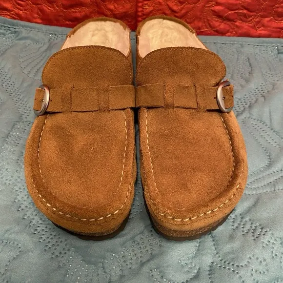 Birkenstock Buckley Shearling 40 Men 8-9; Ladies 9-10 Slip On Open Back
