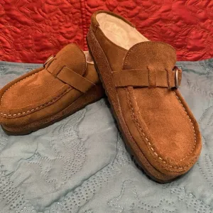 Birkenstock Buckley Shearling 40 Men 8-9; Ladies 9-10 Slip On Open Back