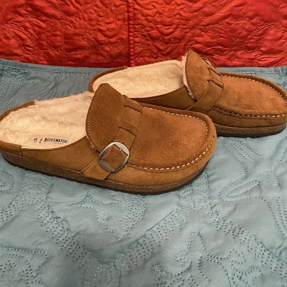 Birkenstock Buckley Shearling 40 Men 8-9; Ladies 9-10 Slip On Open Back