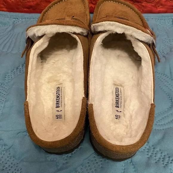 Birkenstock Buckley Shearling 40 Men 8-9; Ladies 9-10 Slip On Open Back