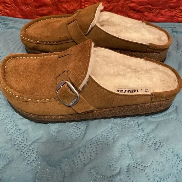 Birkenstock Buckley Shearling 40 Men 8-9; Ladies 9-10 Slip On Open Back