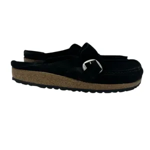 Birkenstock Buckley Suede Clogs - Black - Size 41