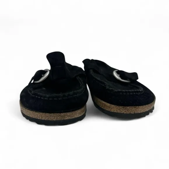 Birkenstock Buckley Suede Clogs - Black - Size 41