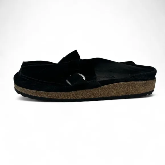 Birkenstock Buckley Suede Clogs - Black - Size 41