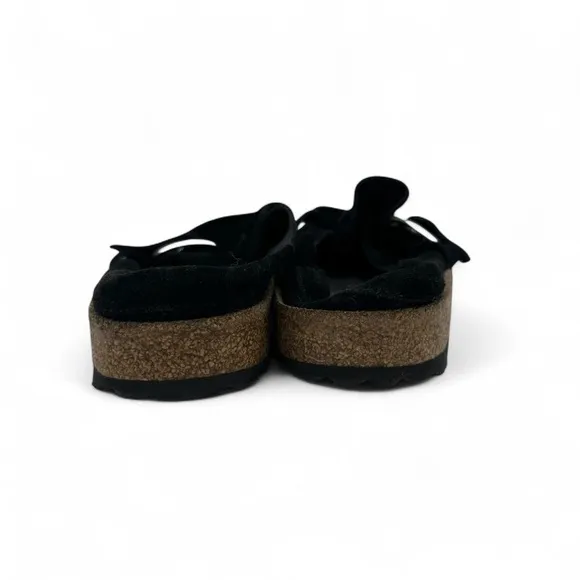 Birkenstock Buckley Suede Clogs - Black - Size 41